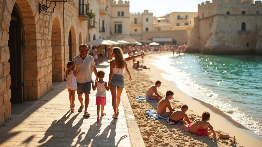 family friendly beach and history