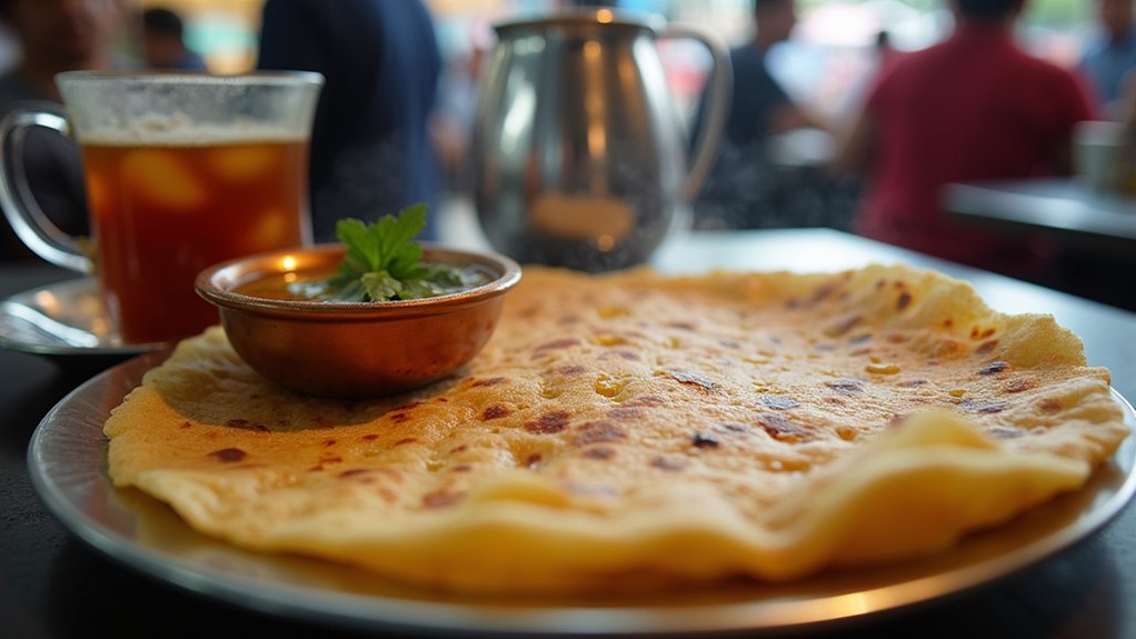 flaky indian street flatbread