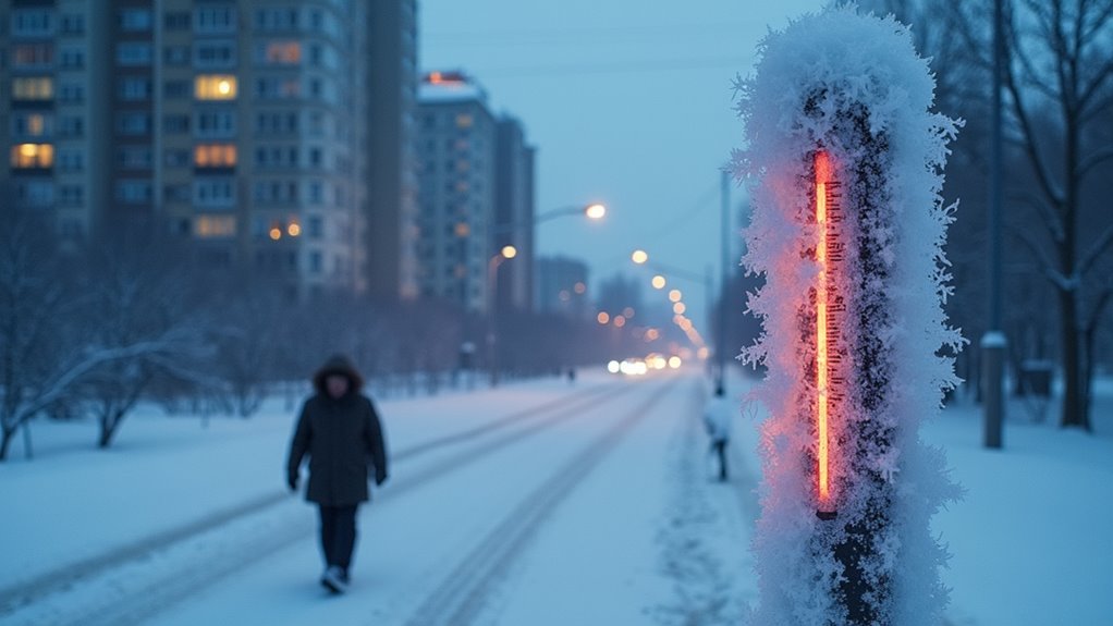 frozen russian cities endure extreme cold