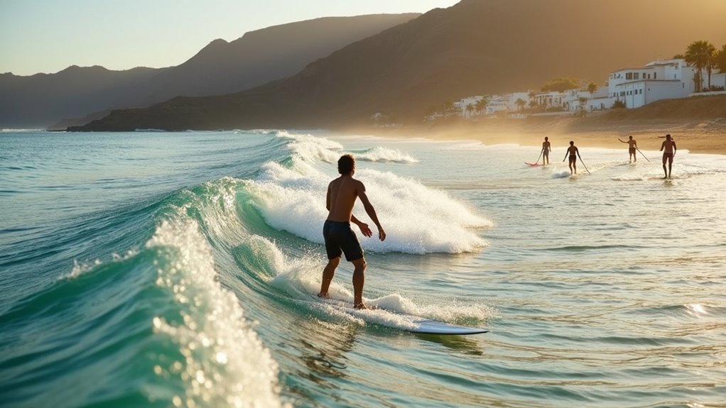 gentle reef break surfing