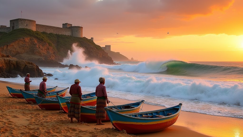 giant waves and fishing