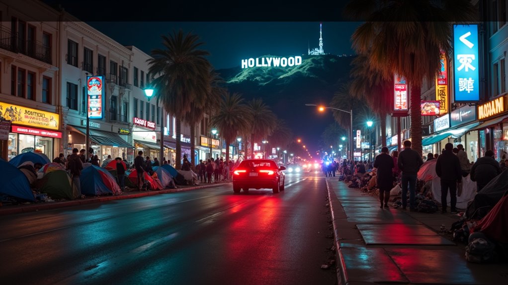 hollywood s nighttime caution