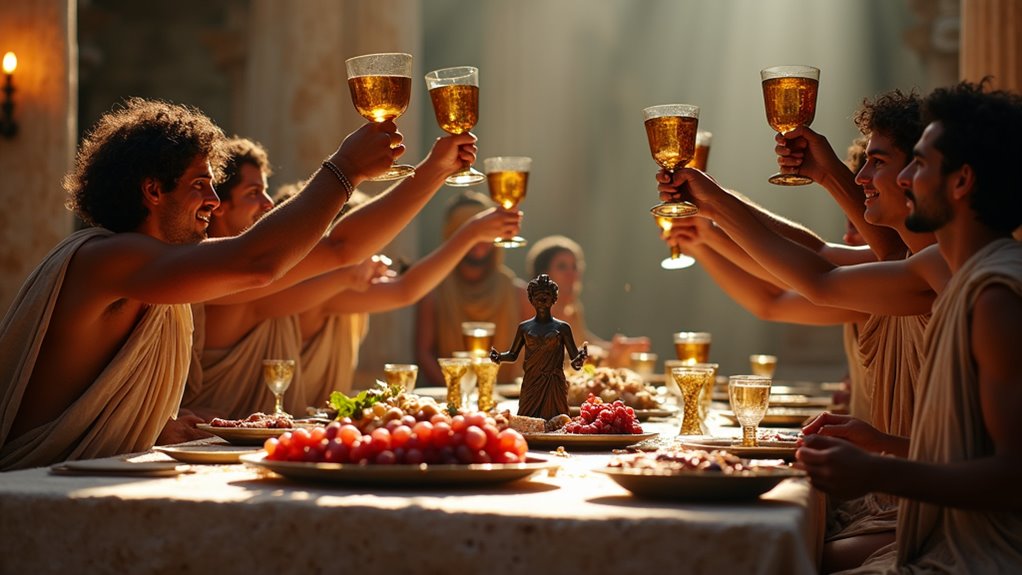 honoring dionysus with wine