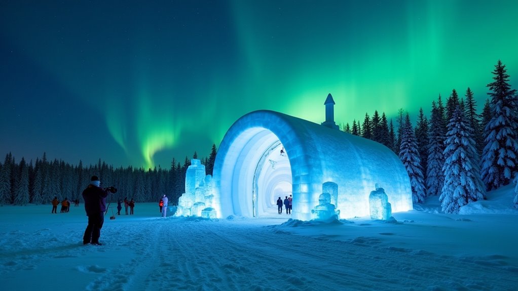 ice hotel with arctic amenities