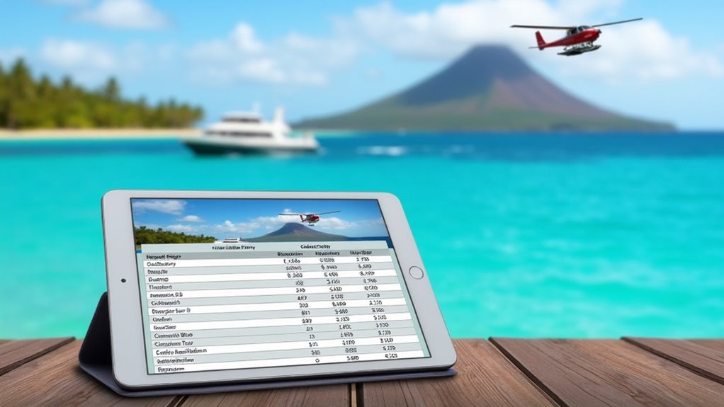 inter island travel cost comparison