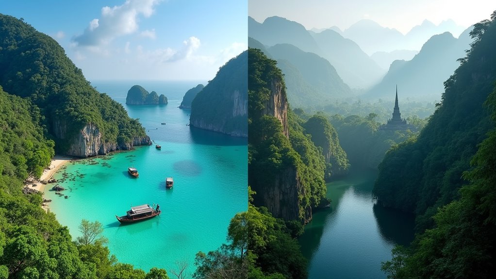 island beaches versus mountain treks