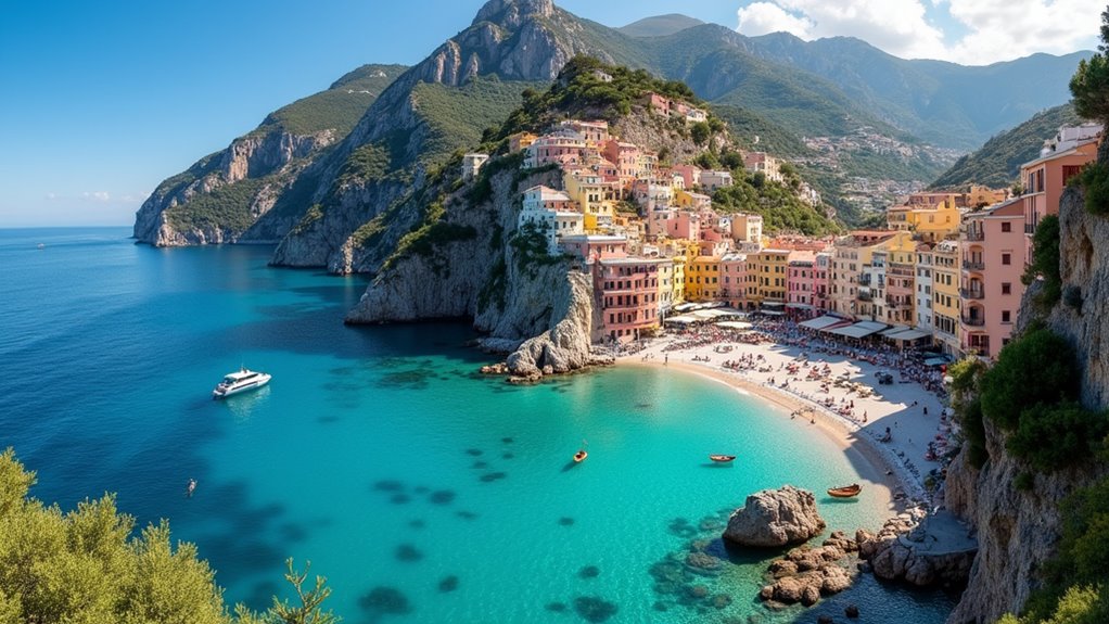 island cliffs and beaches
