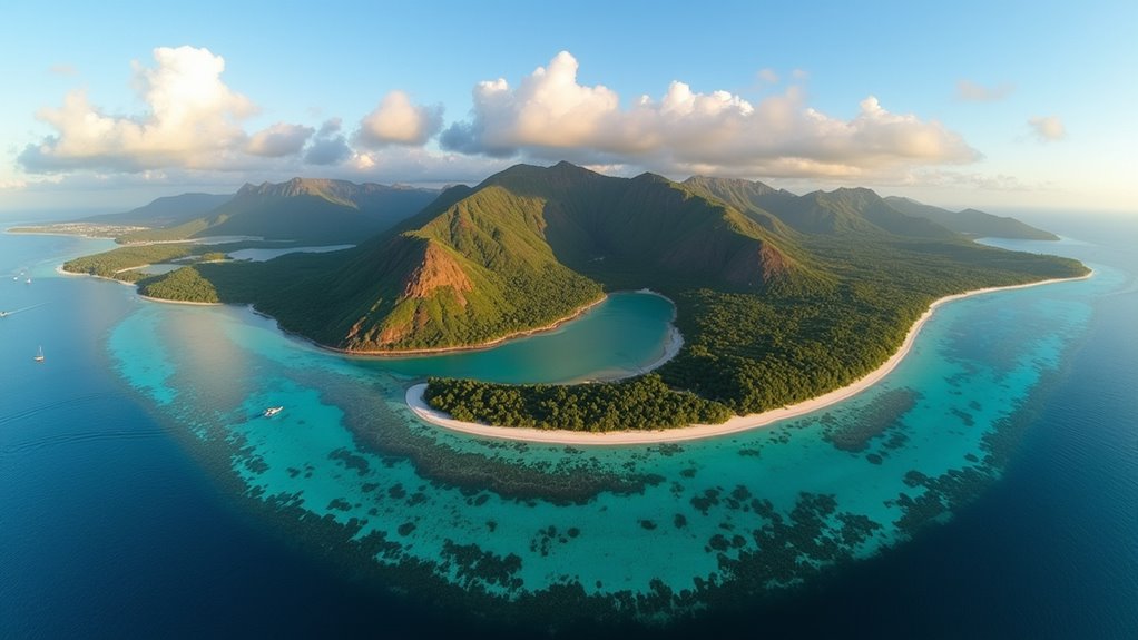 island size and terrain