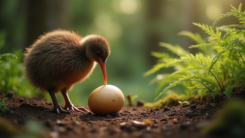 kiwi eggs weigh one quarter