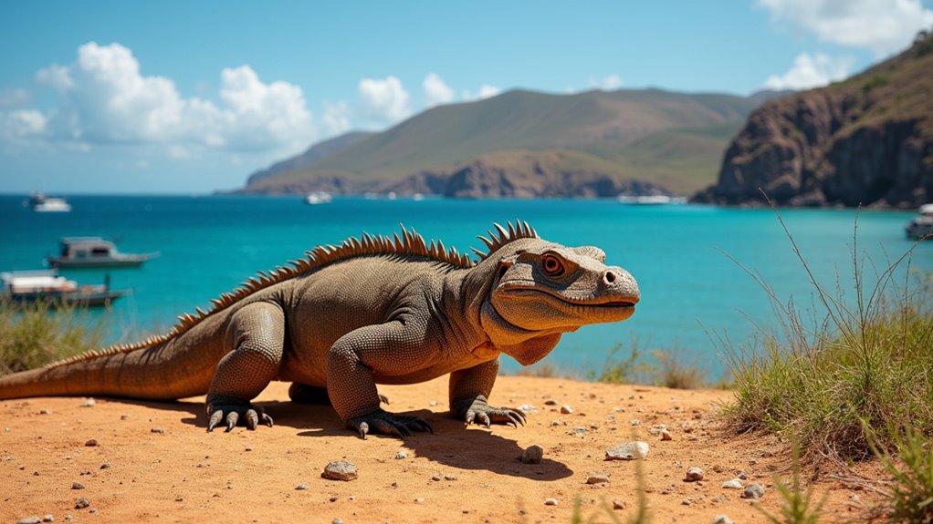 komodo dragons and volcanic reefs