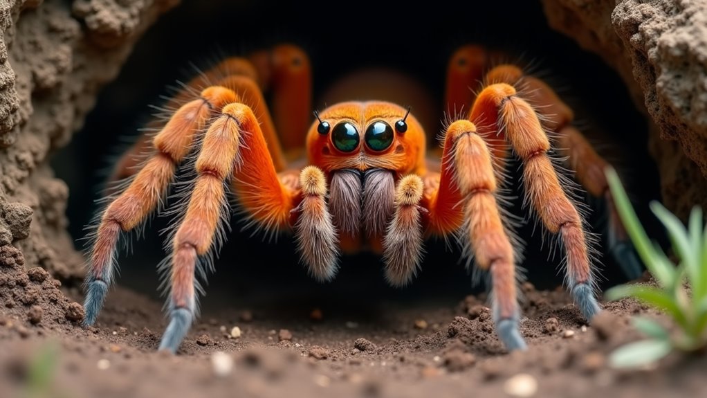 large aggressive burrowing spider