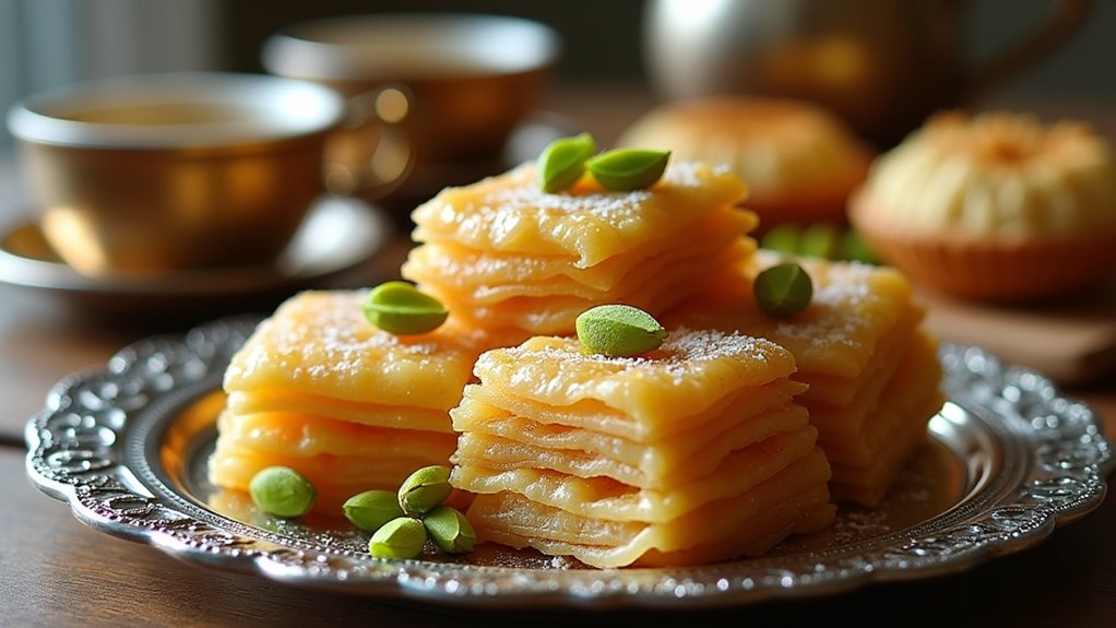 layers of sweet nut pastry