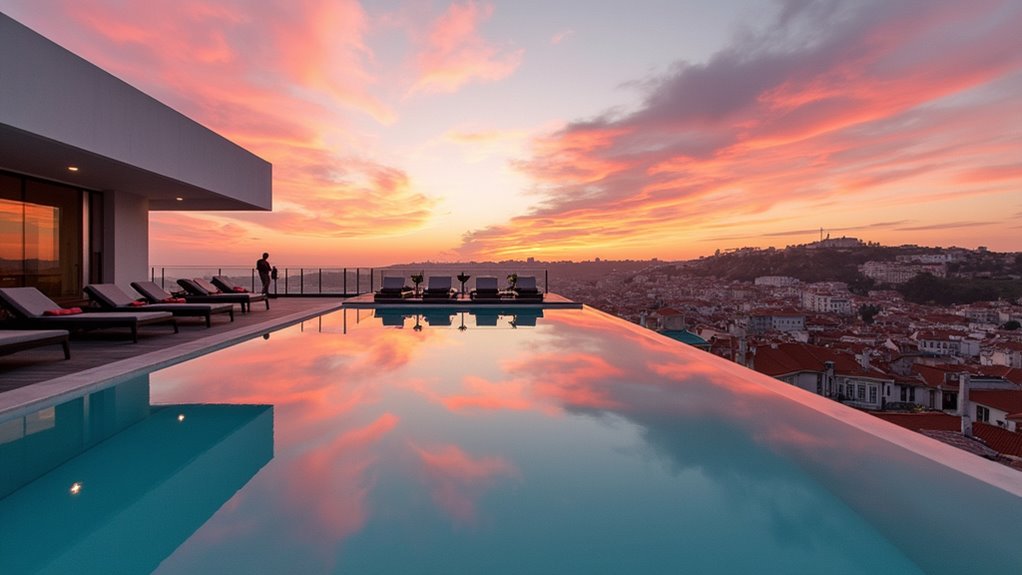lisbon rooftop pool views