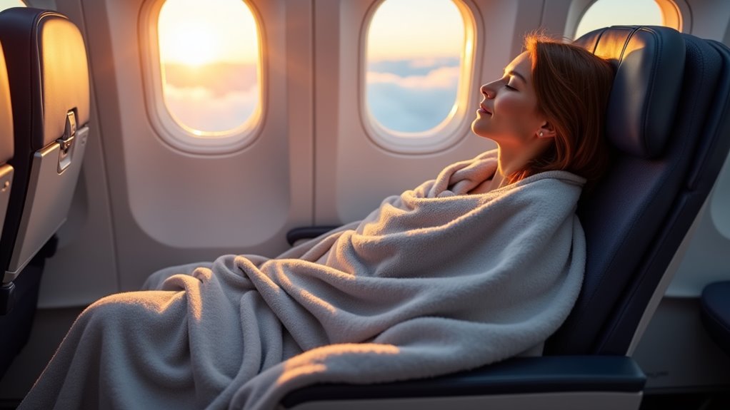 luxurious plush travel blanket