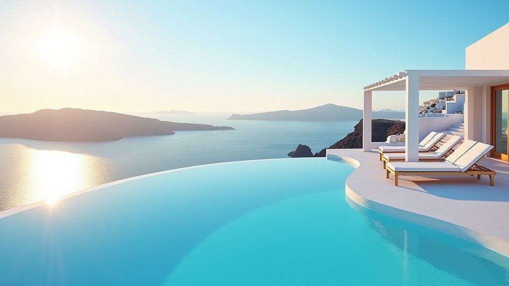 luxury caldera view infinity pools
