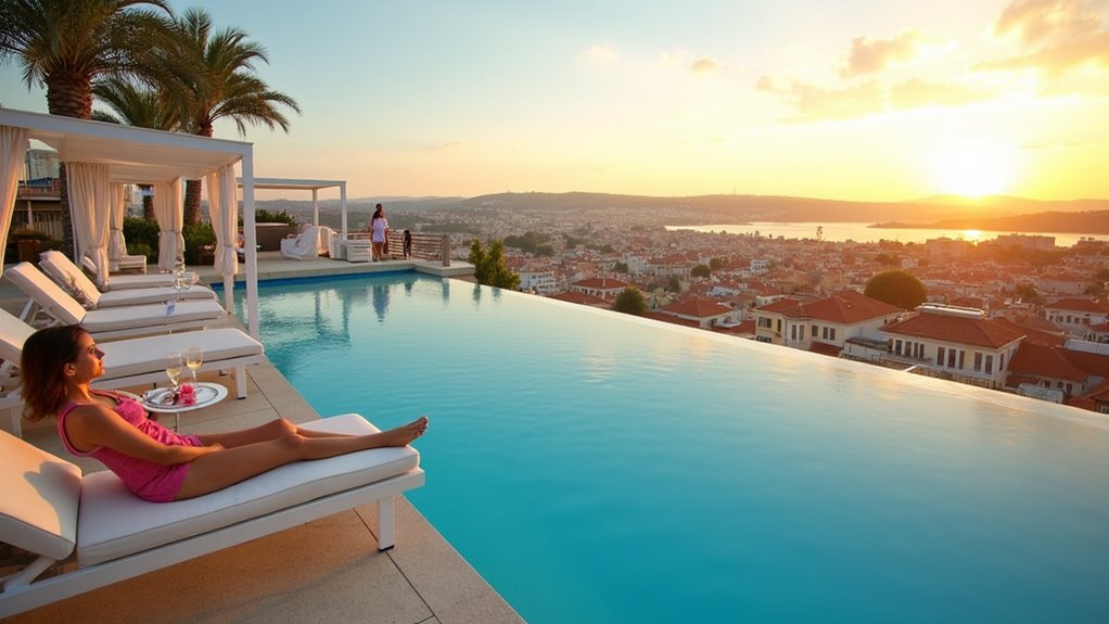 luxury rooftop pool experience