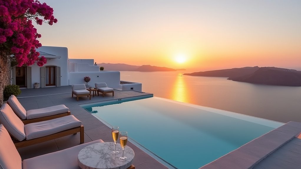 luxury santorini cliffside retreat