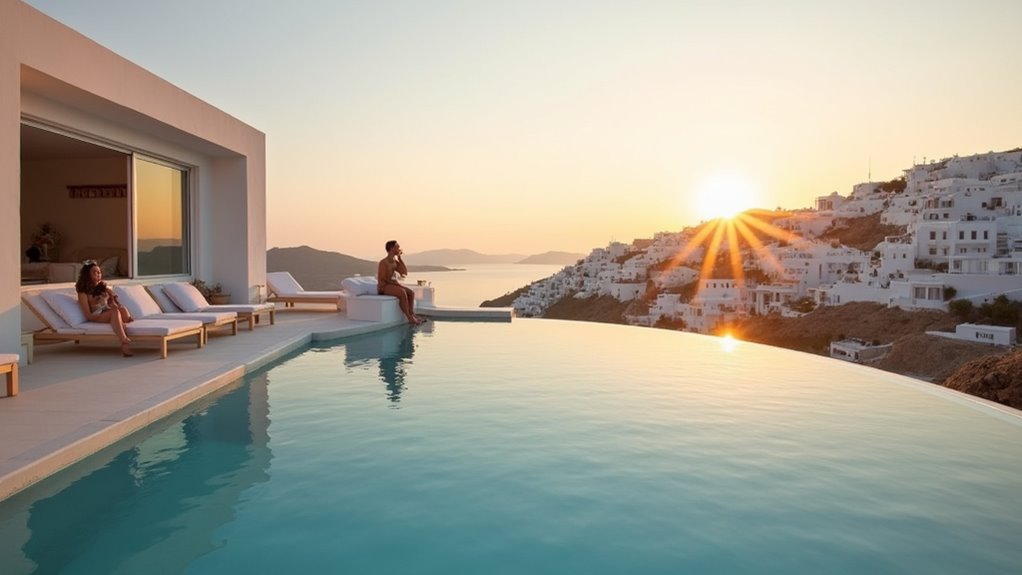 luxury sunset pool retreat
