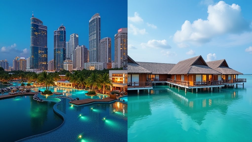 luxury villas budget hostels
