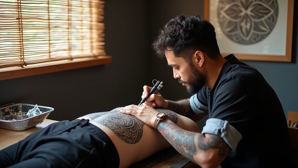 maori geometric tattoo artistry