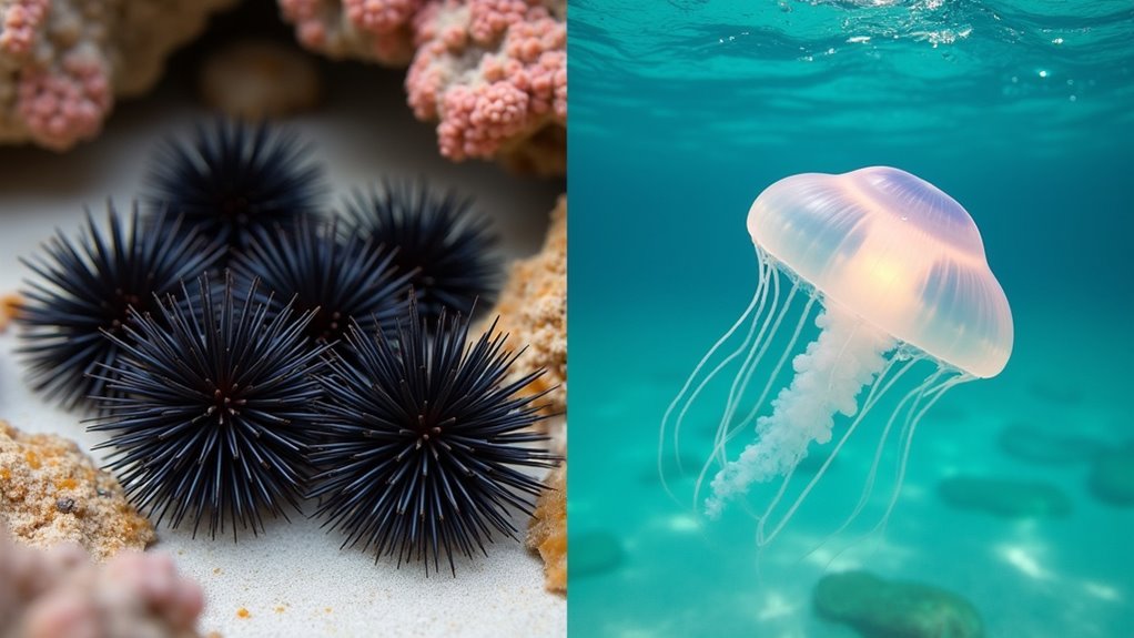 marine hazards sea urchins jellyfish