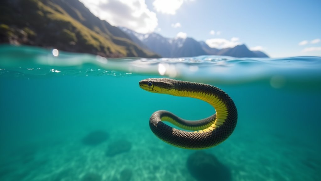 marine serpents in tropical waters