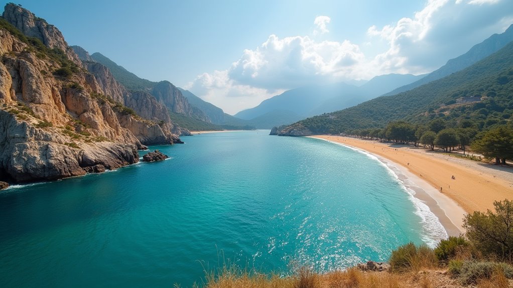 mountains beaches waterfalls coves