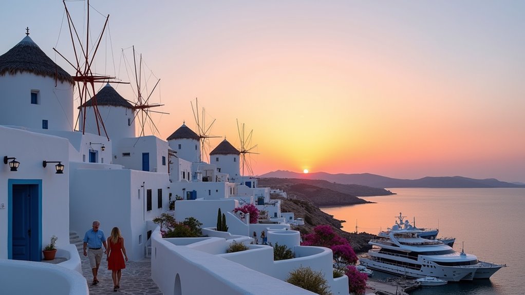 mykonos windmill seaside nightlife