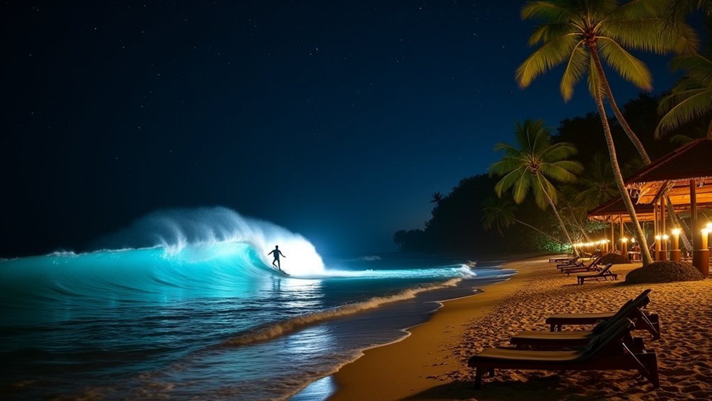 night surf under stars