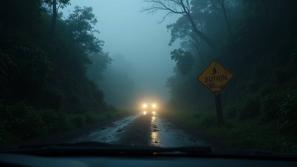 nighttime rural road dangers