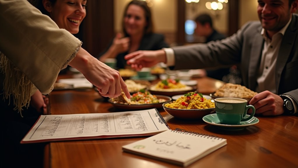 ordering arabic restaurant food