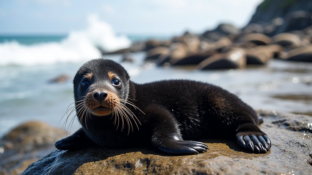 playful seals dive deep