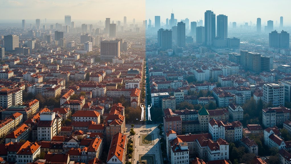 population disparity shapes urban experience