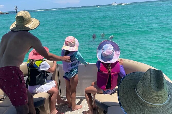 Private Crab Island Pontoon Charter with Inflatables - Key Points