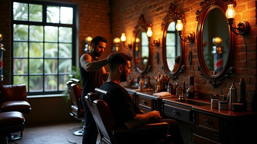 retro vintage barber experience