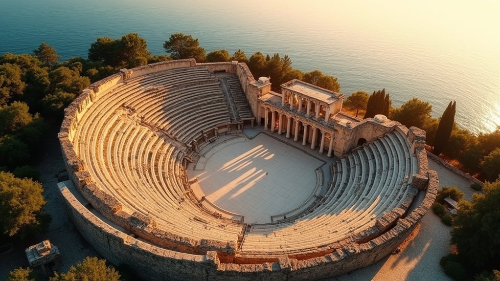 roman amphitheater and temples