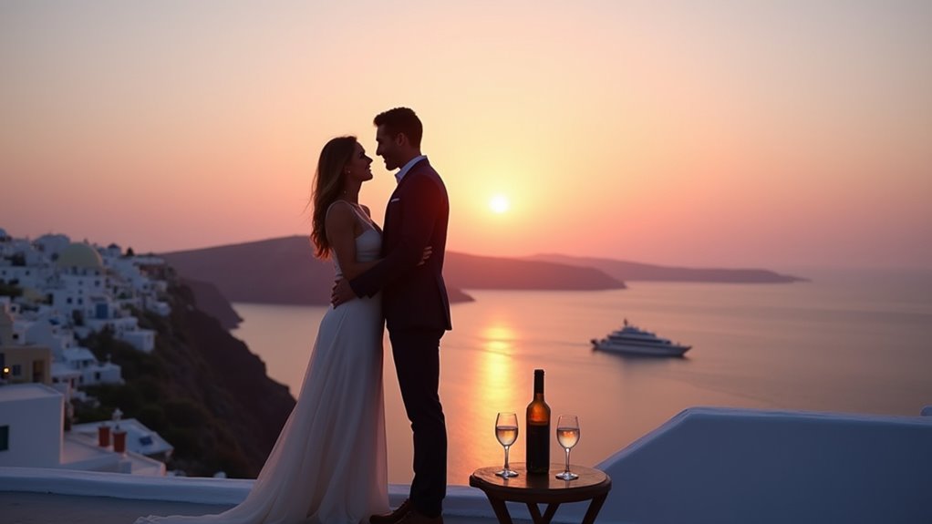 romantic santorini sunset cruises