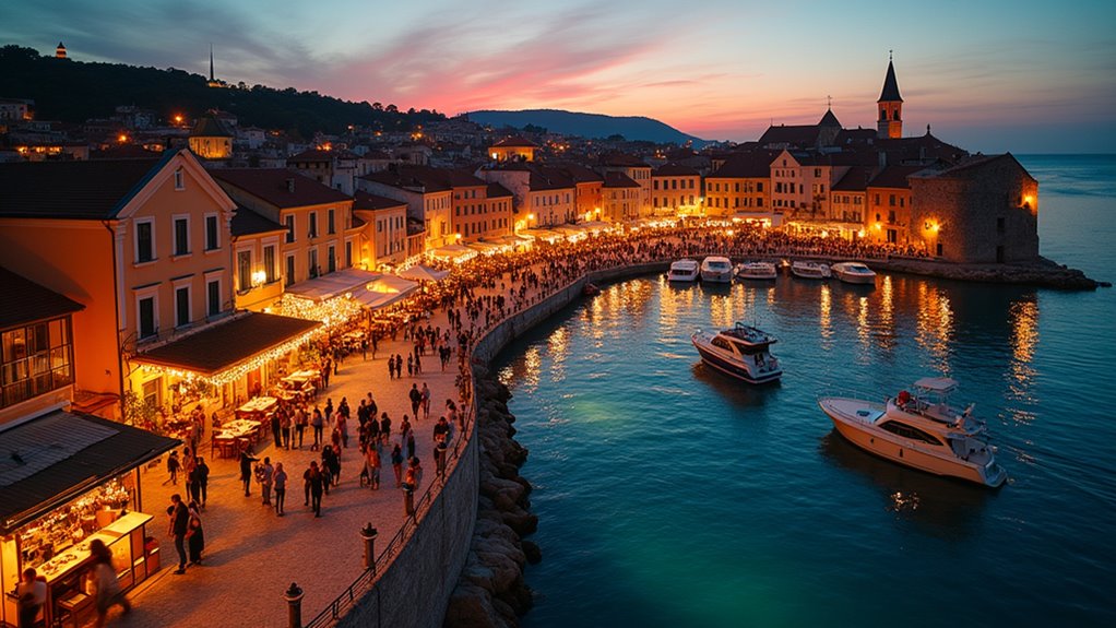 rovinj s vibrant sunset nightlife