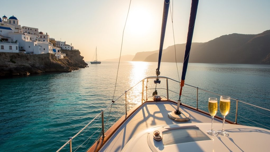 santorini sailing coves beaches