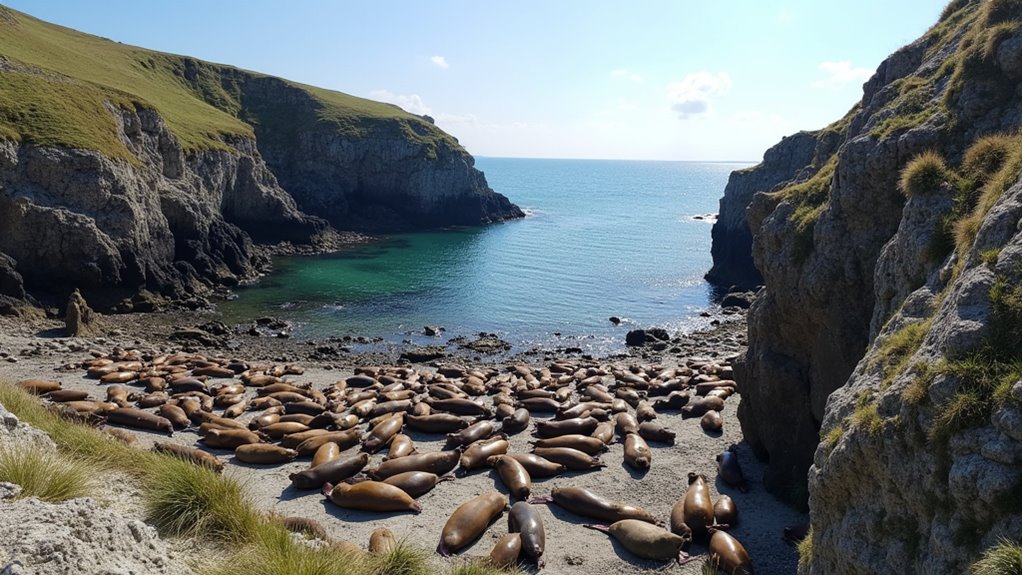 seal spotting on coastline