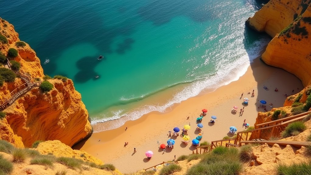 secluded cliffside beach paradise