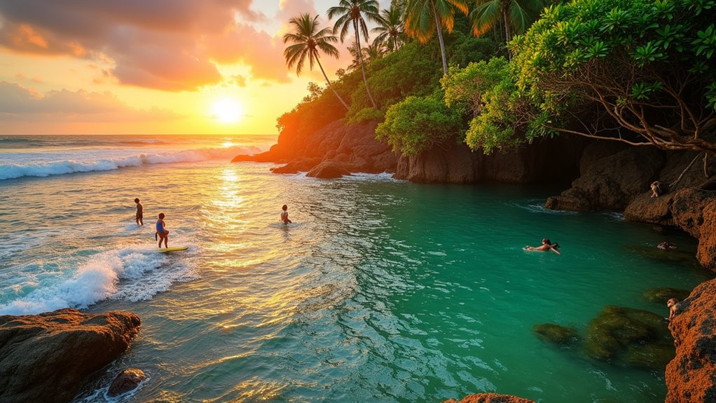 secluded coves versus lively beaches
