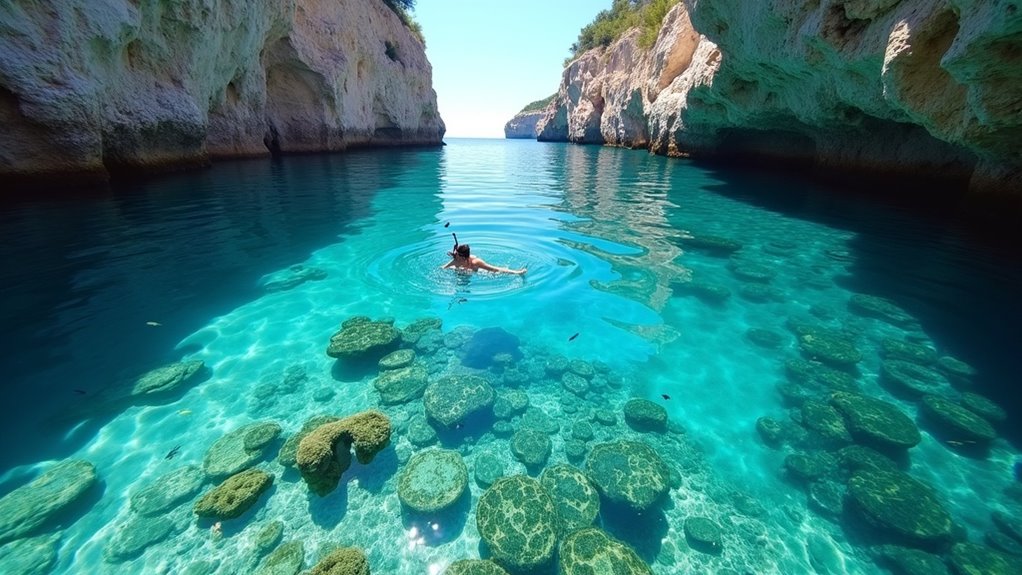 secluded snorkeling with marine life