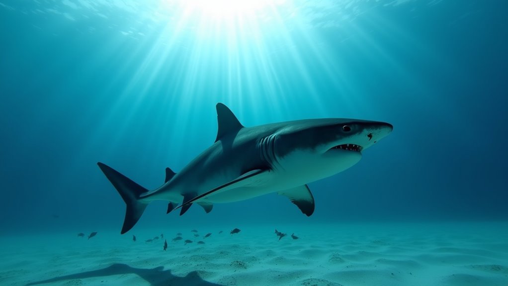 sharks in atlantic ocean