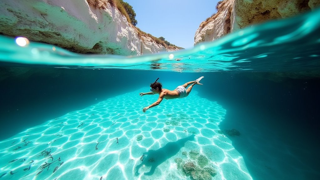 snorkeling paradise with marine life