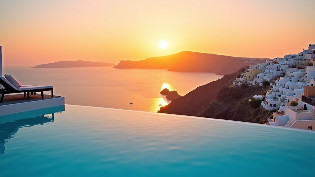 spectacular sunset caldera views