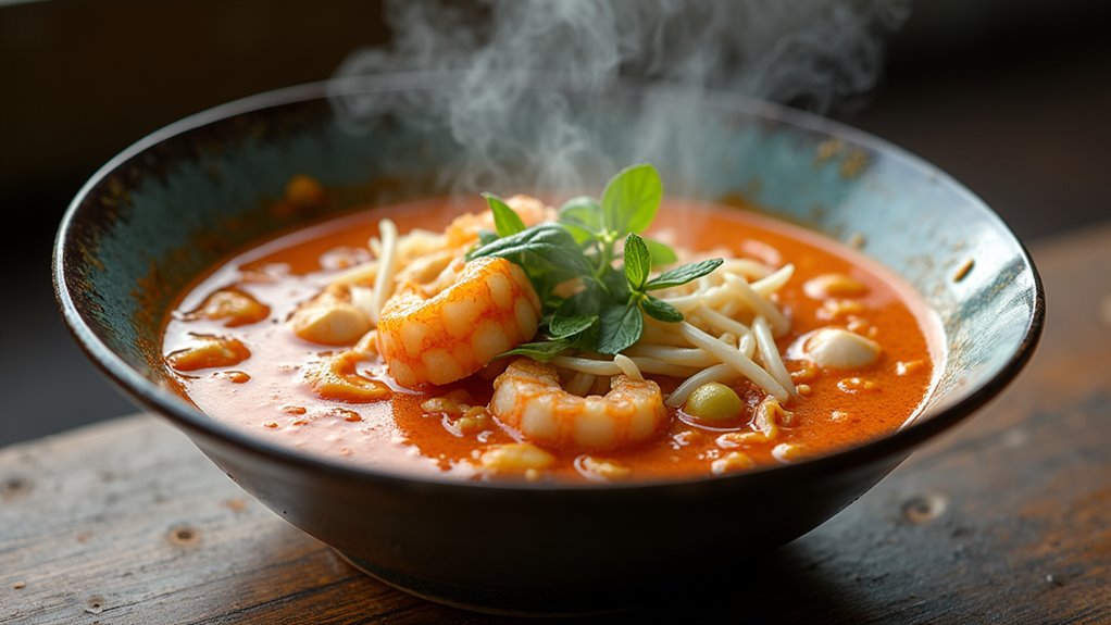 spicy coconut seafood noodle