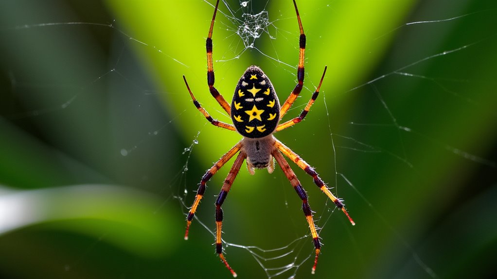 star shaped web building spiders