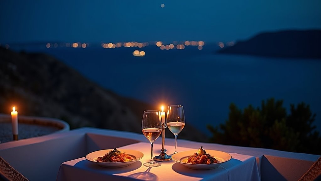 starlit seafood sunset dining