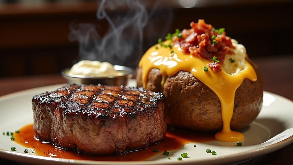 steak and loaded potato